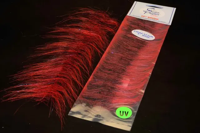 EP Craft Fur Brush Red/black Enrico Puglisi 