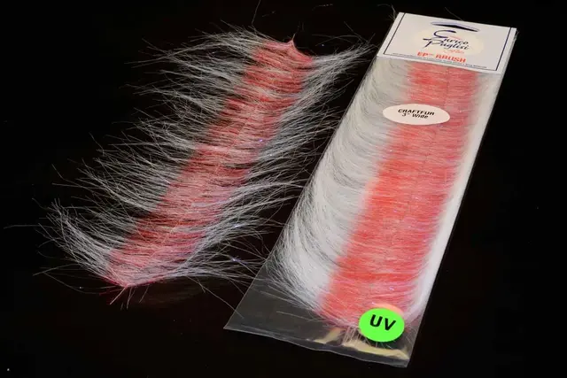 EP Craft Fur Brush White/Red Enrico Puglisi 