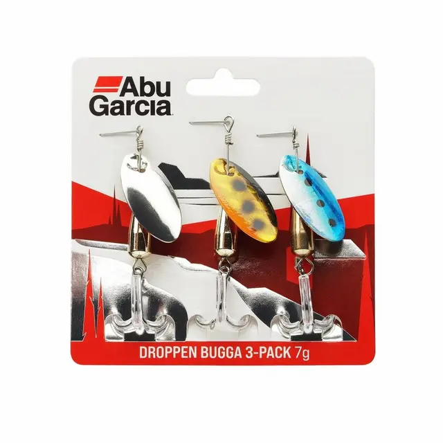 Abu Garcia Droppen Bugga 7g 3-Pack Tre effektive spinnere til ferskvann 
