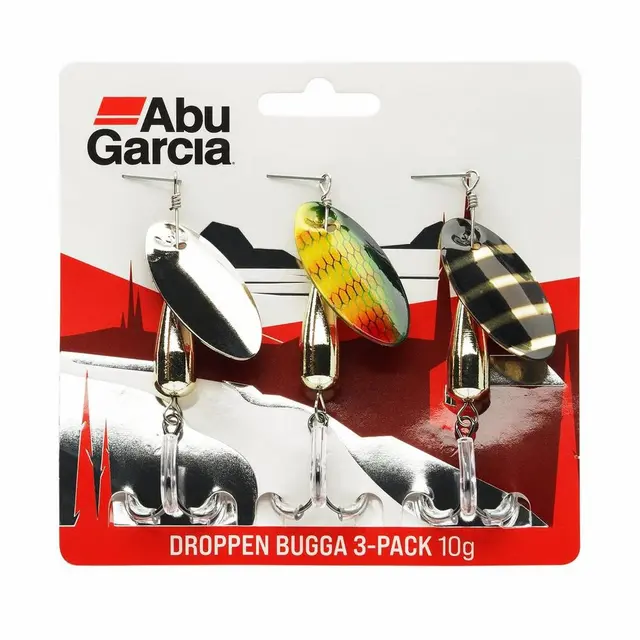 Abu Garcia Droppen Bugga 10g 3-Pack Tre effektive spinnere til ferskvann 