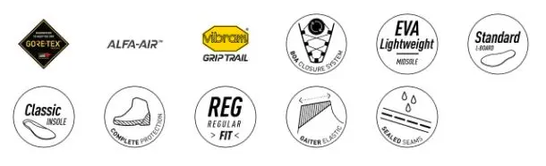 Alfa Bregne A/P/S GTX M Black 40 Svært lett og slitesterk ankelhøy tursko 