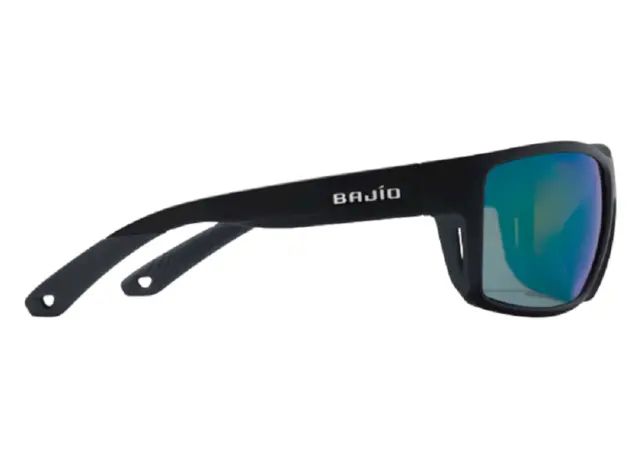 Bajio Bales Beach Black Matte Solbriller Green Mirror Polykarbonat 