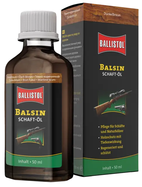 Ballistol BALSIN 50ml Brun Utsøkt stokkolje og trebeskyttelse 