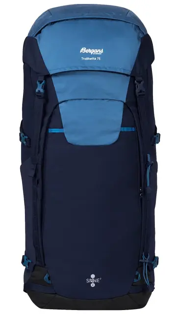 Bergans Trollhetta V5 75L Blue 2-i-1 tursekk med integrert dagstursekk 