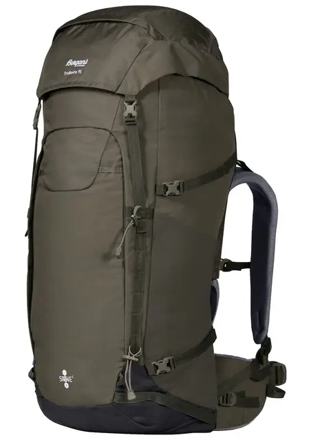 Bergans Trollhetta V5 95L Green Mud Tursekk med stor kapasitet og komfort 