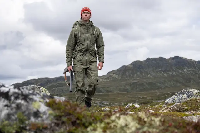 Bergans Hogna 3L Pant Green Mud S 3-lags skallbukse til jakt 