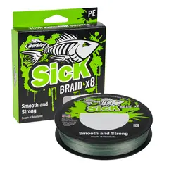 Berkley Sick Braid 300m MossGreen 0,06mm H&#248;yytelses supermykt multifilament sn&#248;re