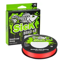 Berkley Sick Braid 300m Red 0,06mm H&#248;yytelses supermykt multifilament sn&#248;re