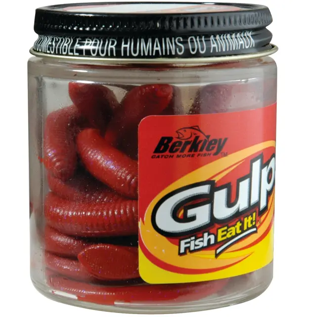 Berkley Gulp Duggmark 15cm Blodrød 