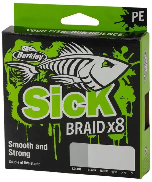 Berkley Sick Braid 150m 0,10mm Black Høyytelses supermykt multifilament snøre 