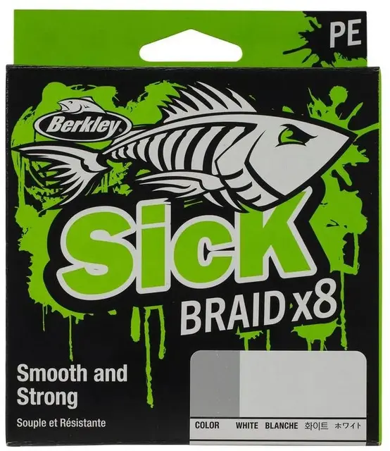 Berkley Sick Braid 150m 0,10mm White Høyytelses supermykt multifilament snøre 