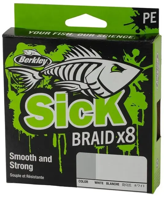 Berkley Sick Braid 150m 0,10mm White Høyytelses supermykt multifilament snøre 