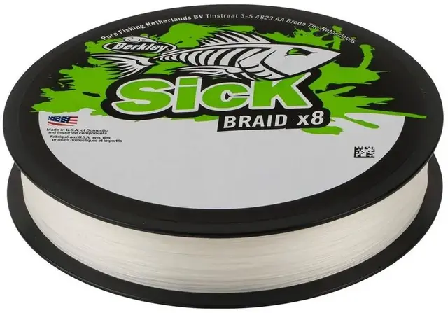Berkley Sick Braid 150m 0,10mm White Høyytelses supermykt multifilament snøre 