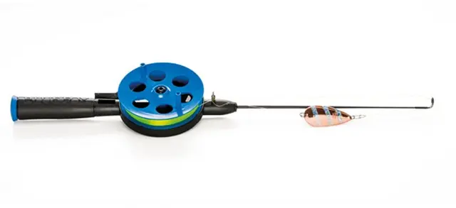 Blue Fox Isfiskesett BF 90 Ferskvann Isfiskesett med røyeblink og sene 