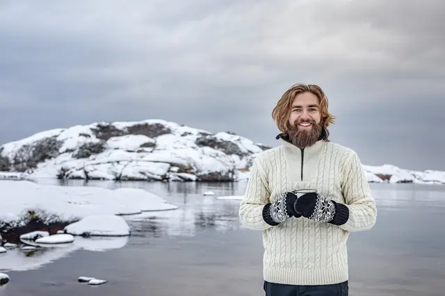 Bråtens Flette Genser Offwhite S Genser med klassisk flettemønster 