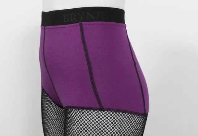 Brynje Wool Thermo Ladies Longs XS Lady Collection -  Black/Violet 