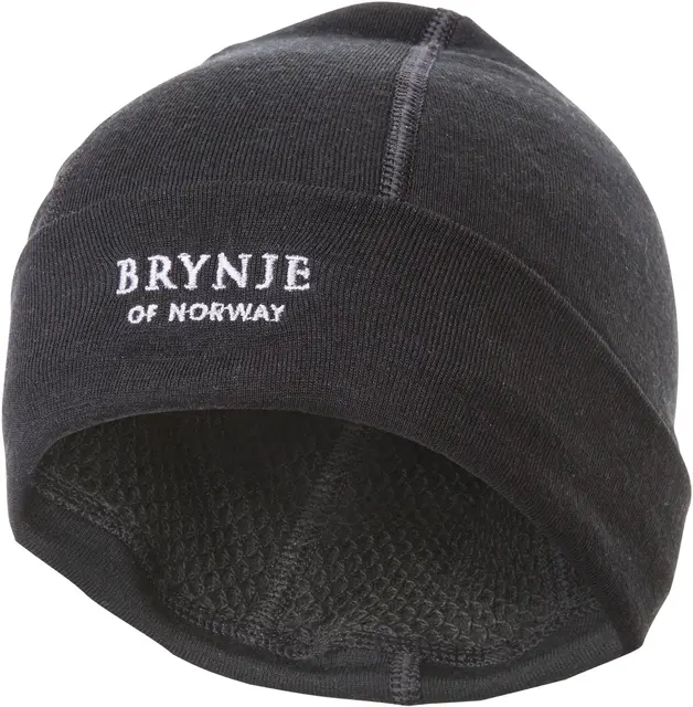 Brynje Arctic Hat Original sort S Lue med netting på innsiden 