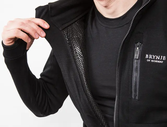 Brynje Antarctic Ulljakke med hette Sort - S 