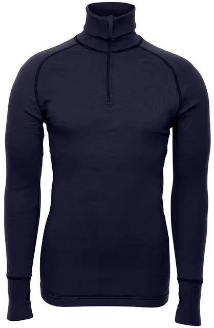 Brynje Arctic Zip Polo m/tommelgrep XS Navy - Tolags ventilerende undertøy 