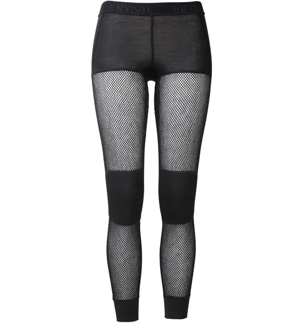Brynje W's Super Thermo Longs Black XS Netting longs med innlegg på knær 