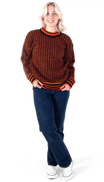 Bråtens Islender Genser Orange XS Klassisk genser i 100% Norsk ull 