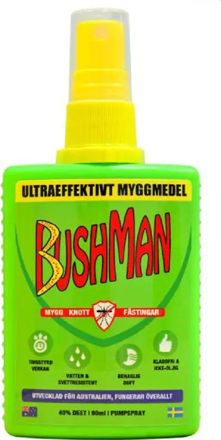 Bushman Pumpespray 90ml Effektivt mot mygg og bitende insekter 