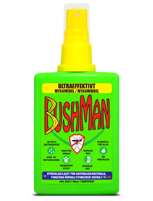 Bushman Pumpespray 90ml Effektivt mot mygg og bitende insekter 