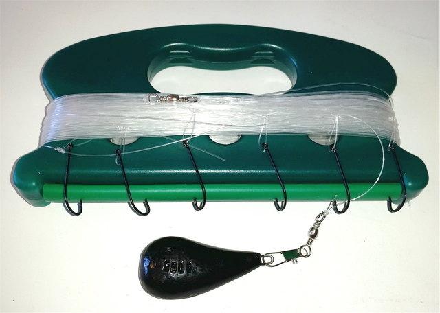 CAL Makrellharpe Komplett Makrellharpe med sorte kroker og lodd 