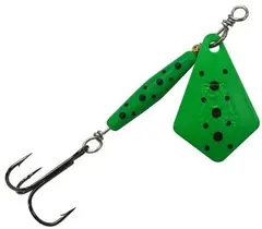 Tasmanian D Blades Lime Frog 5,4g Kj&#248;p 8 spinnere f&#229; en gratis slukboks