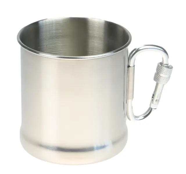 CAL Drikkekopp 300ml stål m/karabinkrok Stål drikkekopp med karabinkrok 