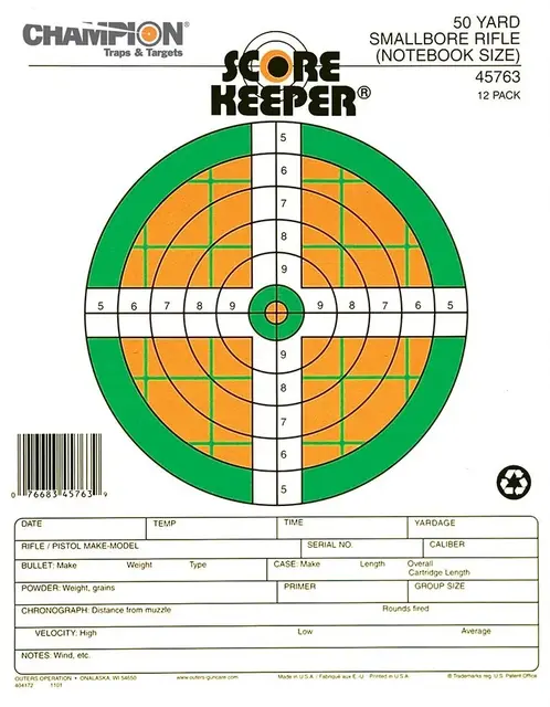 Champion Score Keeper 12-pack med innskytningsblinker i A4 