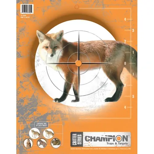 Champion Critter Series Targets 10-pack med 5 ulike dyremotiver 