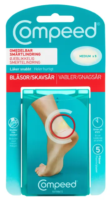 Compeed Gnagsår Medium Gir trykkavlastning og smertelindring 