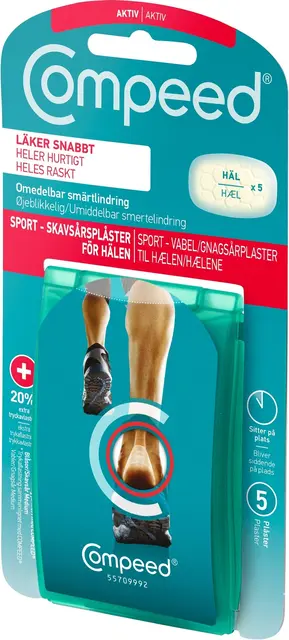 Compeed Sport Gnagsårplaster for hælen Gir trykkavlastning og smertelindring 