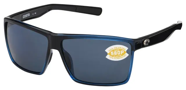 Costa Del Mar Rincondo Shiny Black Gray 580P (plast) 