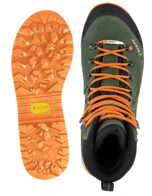 Crispi Valdres GTX Grønn/Orange 36 Lett velstrukturert allround fjellstøvel 