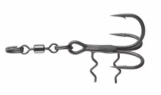 Daiwa Prorex Head Assist Hook Swivel Treblekrok med svivel og spikes
