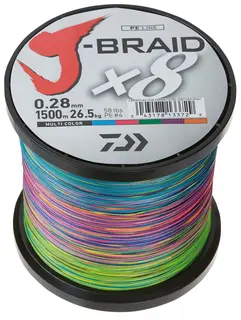 Daiwa J-Braid X8 1500m Ekte japansk 8 tr&#229;ds fletteline
