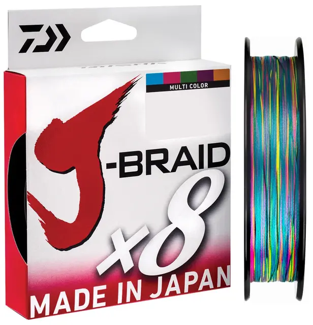Daiwa J-Braid X8 300m - 0,16mm Multi-colour 