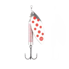 Dam Salmon Spinner Silver/Red 30g Kj&#248;p 8 spinnere f&#229; en gratis slukboks