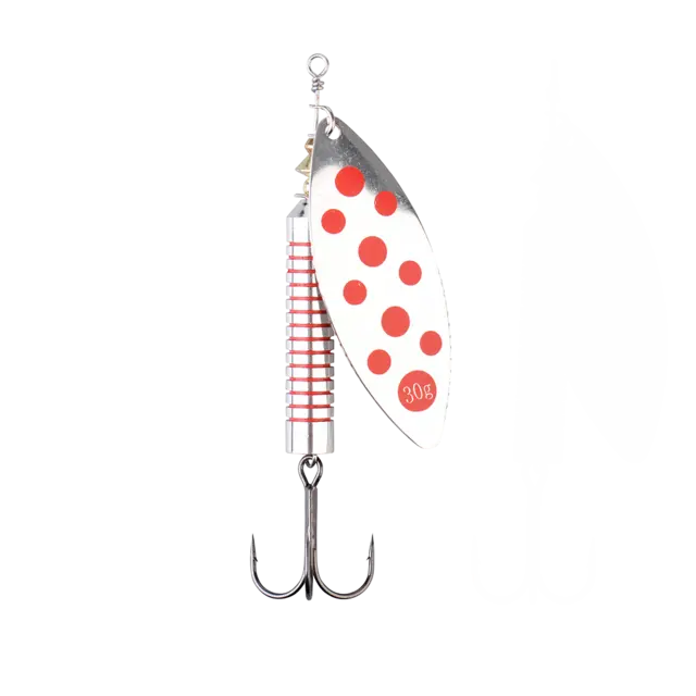 Dam Salmon Spinner Silver/Red 30g Kjøp 8 spinnere få en gratis slukboks 
