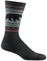 Darn Tough VanGrizzle Boot Charcoal M Midweight Hiking Sock Cushion, herre