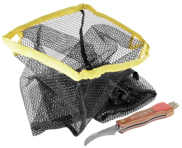 Eagle Sopp-plukk sett Skarp foldbar kniv m/børste samt nett 