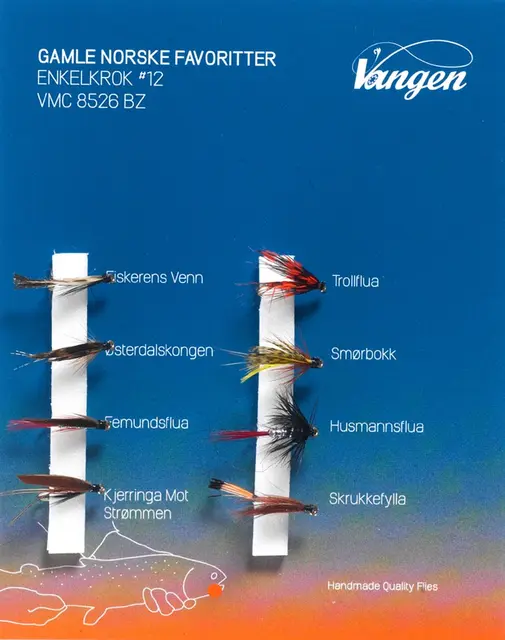 Vangen Gamle Norske Favoritter #12 8stk (våtfluer) 