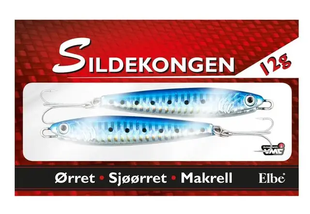 Sildekongen 2pk. Blå/Sølv 18g Kjøp 8 sluker få en gratis slukboks 