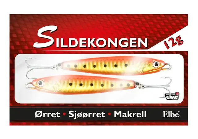 Sildekongen 2pk. Gull/Orange 18g Kjøp 8 sluker få en gratis slukboks 