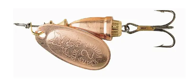 Blue Fox Vibrax Original 10g kobber Kjøp 8 spinnere få en gratis slukboks 