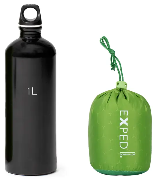 Exped Down Pillow Lichen Forest M Superkomfortabel og luksuriøs dunpute 