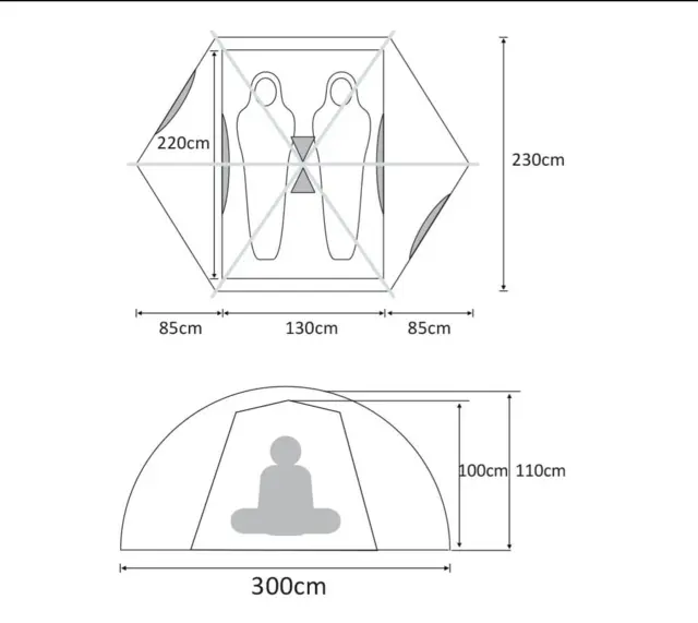 Fauna F2 Dome Grønn Iglotelt for 2 pers 