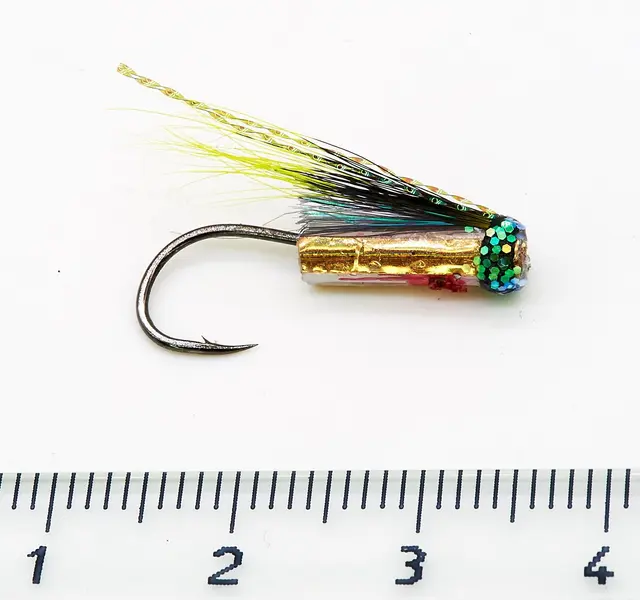 Fishmadman V-Fly Hitchman Gold #10-14 Kjøp 12 fluer få gratis flueboks 